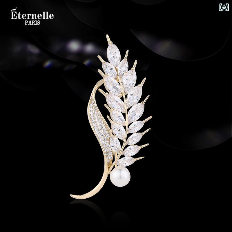 アクセサリー ブローチ レディース Eternelle フランス 永遠の 麦 ブローチ フェミニンで 精巧 アクセサリー 軽やかな 高級 コサージュ 誕生日 プレゼント