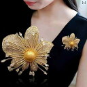 ブローチ レディース コサージュ Tengzhen Lanxin ピン ラインストーン フラワー テクスチャ ブローチ コサージュ カーディガン セーター ファ...