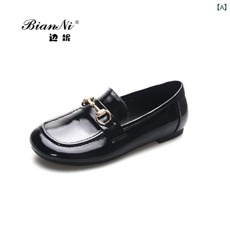 レディース ローファー シューズ 2025 春 レディースシューズ ローファー レディース 革 ソフト ソール レディースレザー シューズ パテントレザー シングル フラット トゥシューズ