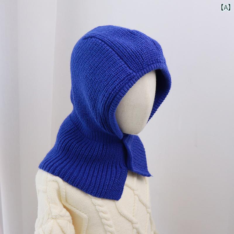 ベビー用 ニット帽 かわいい 子供用 バラクラバ 韓国製 ネック カバー 付き スタイル ベビー ニット ウ..