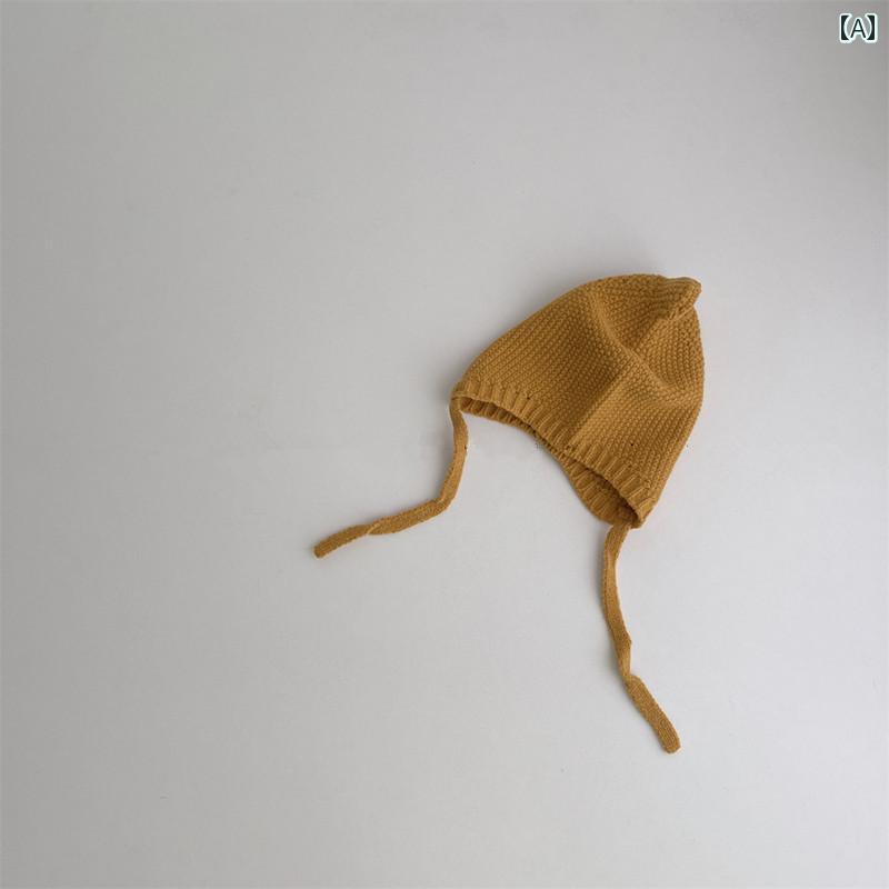 ベビー用 ニット帽 かわいい 秋冬 ベビー 帽子 耳あて 男の子と 女の子 子供用 ニットプルオーバー 暖..