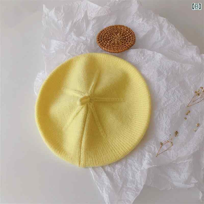 ベビー用 ニット帽 かわいい 秋用の ベビー ベレー 帽。 薄くて 通気性が あり ス...