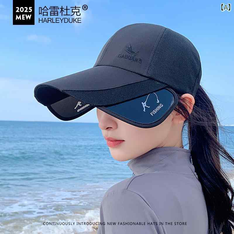 釣り ハット 帽子 伸縮 式 サンハット 男女兼用 つばが 長い アウトドア用 紫外線 対策 釣り用 カジュアル メッシュ 野球帽