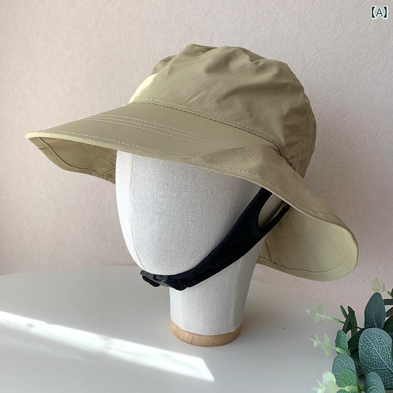 釣り ハット 帽子 メンズ 夏の 日焼け防止 サンハット アウトドア ハイキングや 釣りの 防風 帽子 自転車に 乗っている ときに 吹き飛ばされにくい 女性用 サンハット。