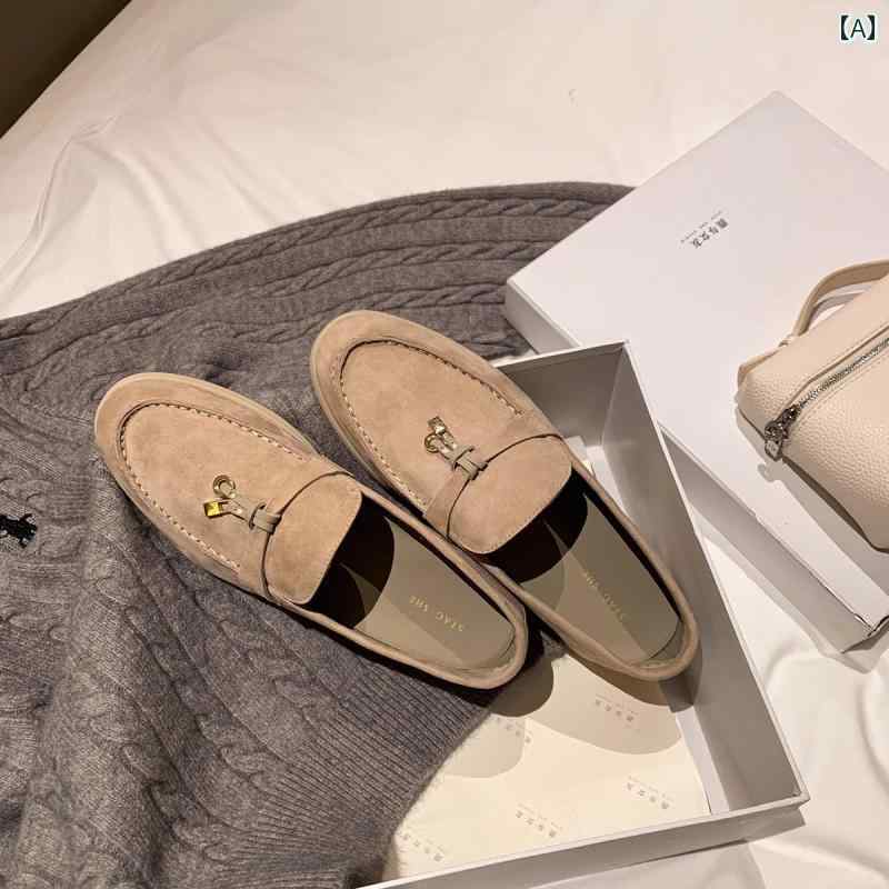 レディース ローファー 革靴 牛革 内側の 高さを 増やした レディース ローファー 革 レトロ 英国 スタイル ロック バックル シングル シューズ スリッポン スモール レザーシューズ