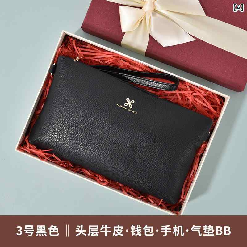 おしゃれ クラッチバッグ レディース 女性用 革 クラッチバッグ 小さい バッグ 柔らかい シンプル レディース ハンドバッグ大容量 クラッチバッグお母さんへの プレゼント