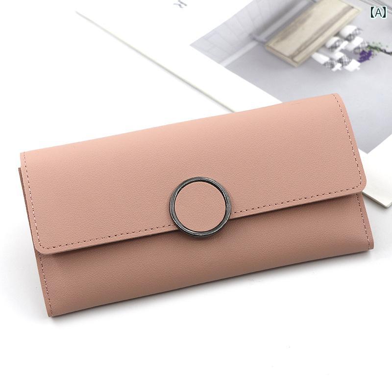 おしゃれ クラッチバッグ レディース レディース 財布 韓国 長財布 シンプル クラッチバッグ PU 三つ ..