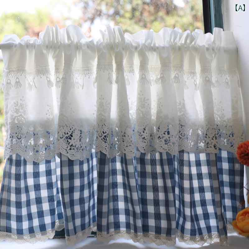 おしゃれ カーテン カフェにも マルチ カラーの 不透明小 窓 ショート カーテン コーヒー パンチ フリー 防塵 ドア ハーフ 醜い