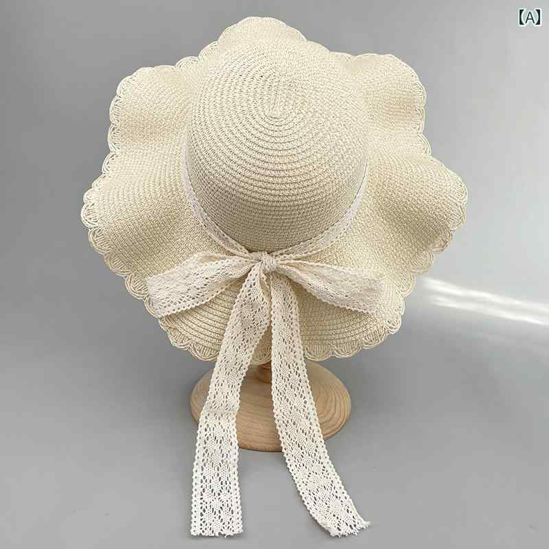 子供用 麦わら 帽子 サンハット 親子 子供用 麦わら 帽子 折りたたみ 海辺 女の子 女性 夏