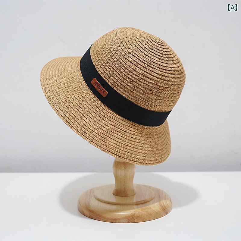 麦わら 帽子 かわいい 子供用 夏用 サンハット つば 広の 男の子用 フィッシャーマン ハット ベビー用 ..