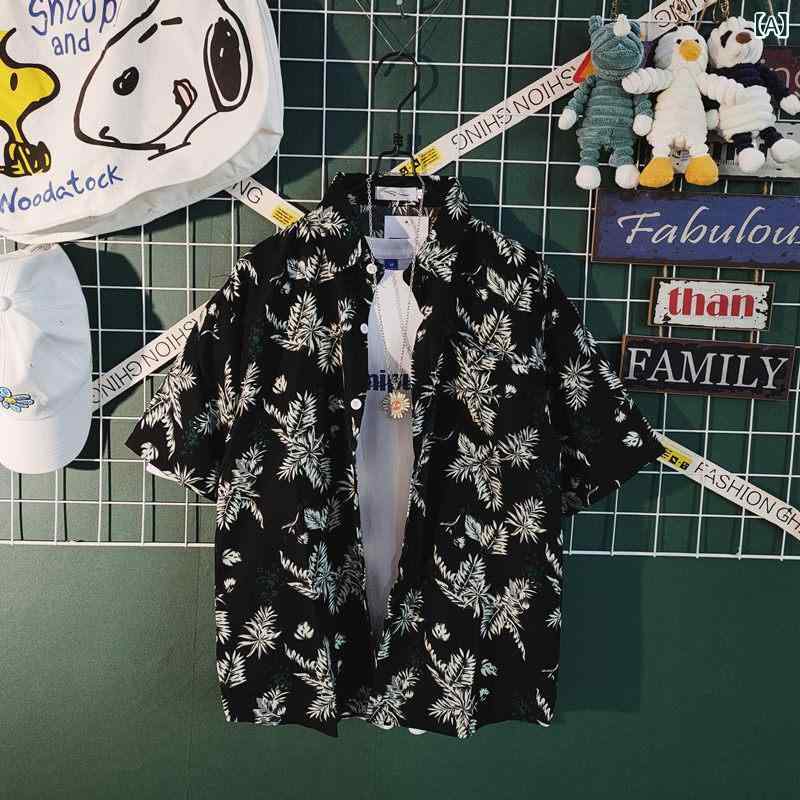 アロハ ハワイアン シャツ アロハ シャツ メンズ 夏 薄手 風 レトロ 半袖 ルフィア...
