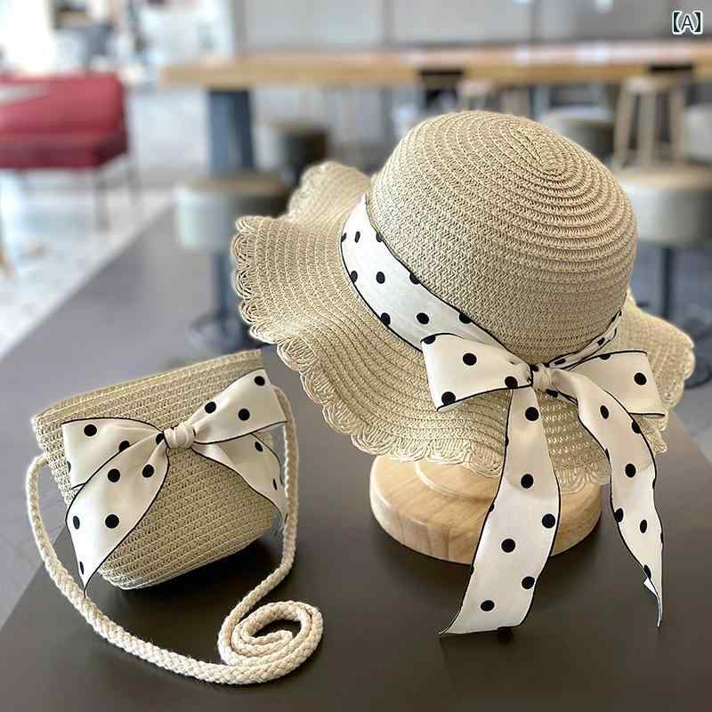 子供用 麦わら 帽子 夏の 小さい 女