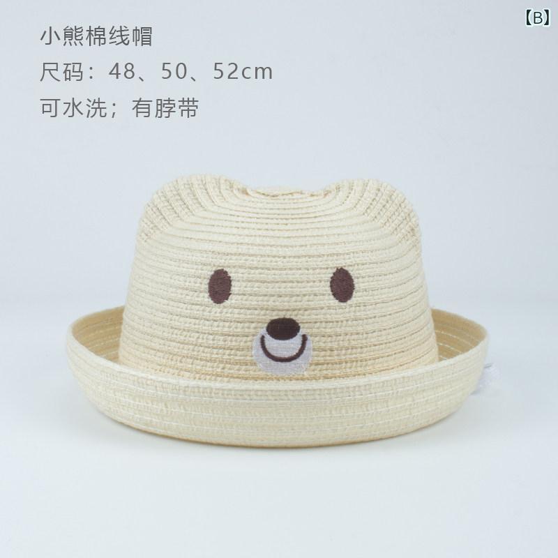 子供用 麦わら 帽子 子供用 帽子 夏用 6 ～ 12ヶ月 ベビー フィッシャーマン ハッ...