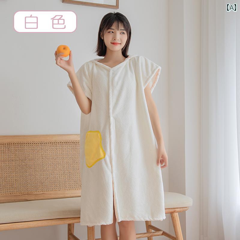 バス タオル コットン エラの 女性用 バス タオル スタイル バスローブは 綿よりも 柔らかく 吸水性が ..