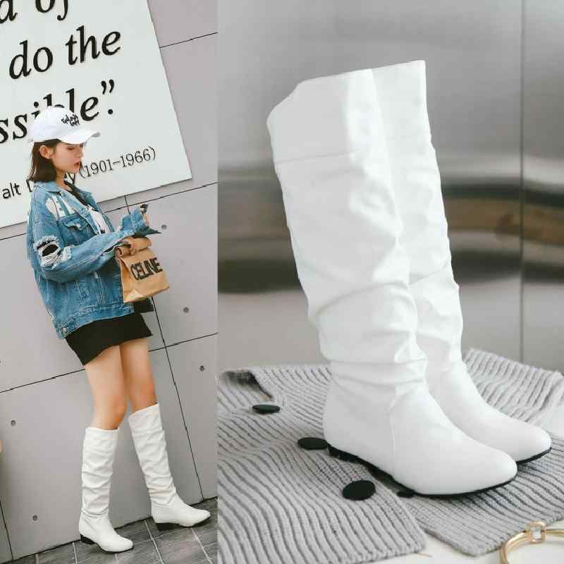 おしゃれ カジュアル ブーツ 秋冬 ローヒール ラウンド トゥミ ドル カーフレザー ブーツ 白と ブラウ..