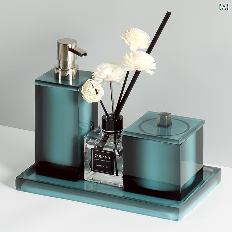 インテリア 収納 ボトル ハンドサニタイザー ボトル 綿 棒 ボックス セット ホテル バス ルーム ローシ..