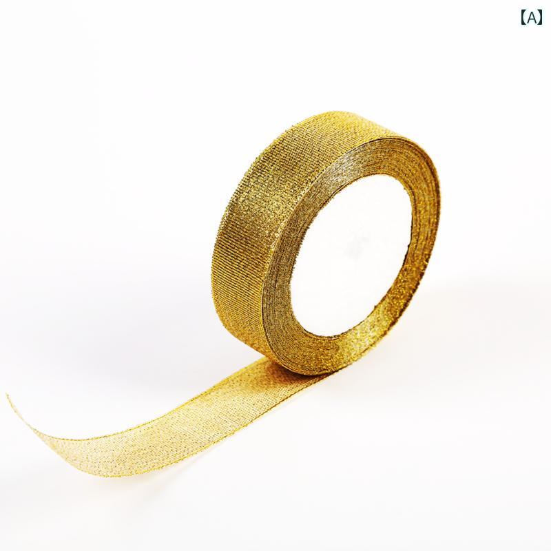 ギフト用に リボン ラッピング 幅 25 cmの ギフト ボックス ケーキ リボン 金 玉ねぎ 銀 DIY 用品 ベー..