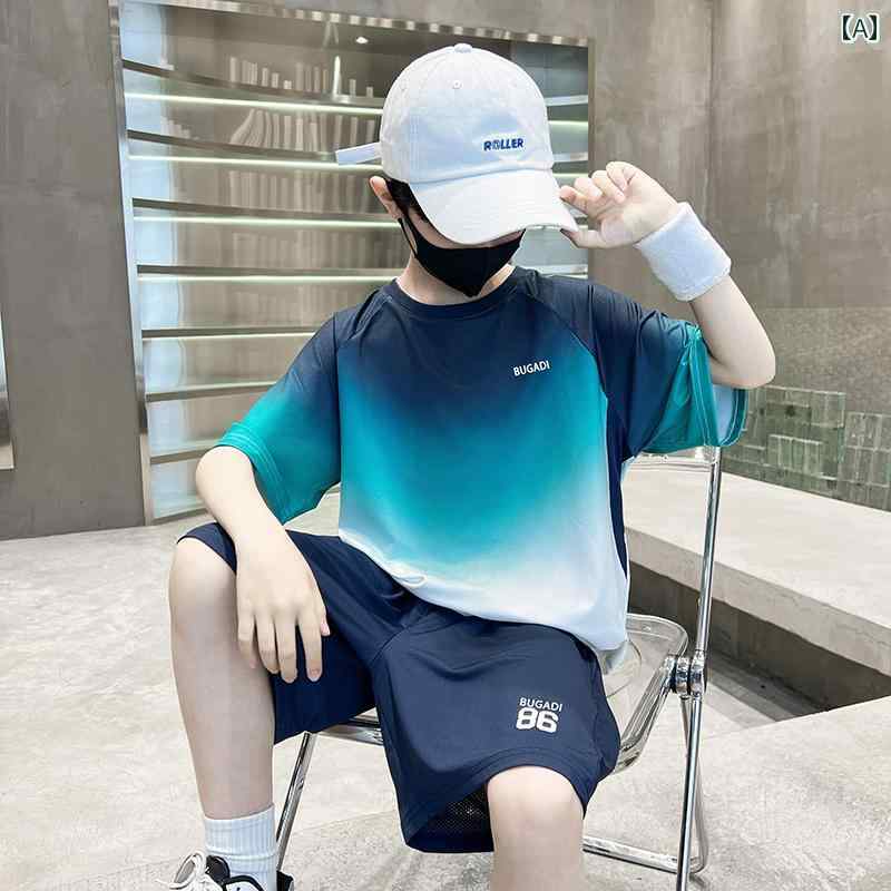 キッズ バスケットボール ウェア 男の子 夏服 速乾 バスケットボール スーツ 2025 子供服 薄手 夏 ビッ..