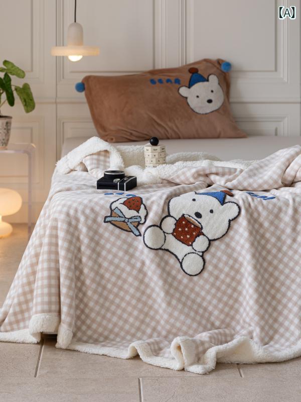 ワンちゃんのブランケット クラス Aの 風 ミルク ベルベット チェック 柄 プリント ブランケット かわ..