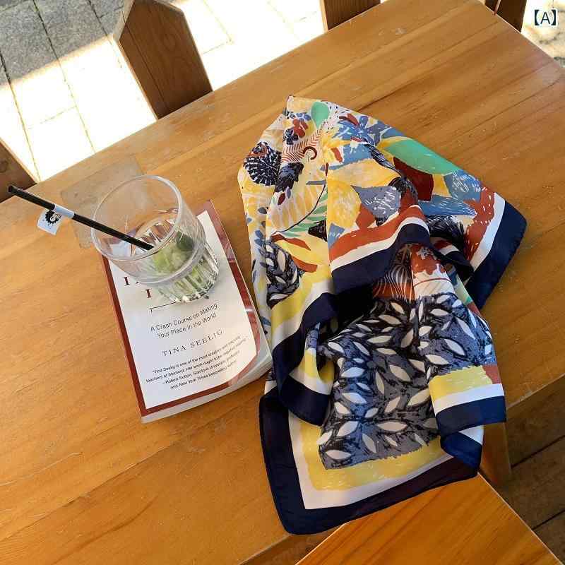 スカーフ カジュアル おしゃれ の フランスの レトロ 大きい 正方形の スカーフ レディース 夏用 日焼..