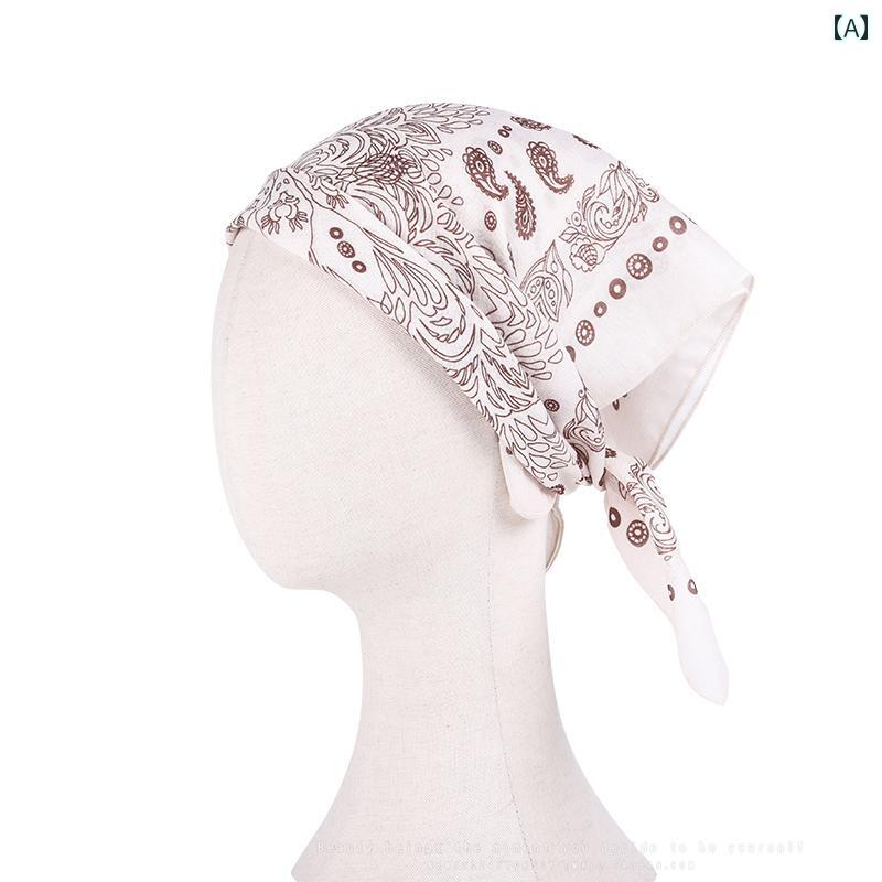 スカーフ カジュアル おしゃれ 夏の ビーチでの レディース アメリカン レトロ ヘッド スカーフ 旅行や 写真 撮影用の 三角 日焼け防止 正方形