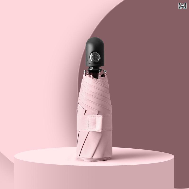 マルチ 日傘 便利 PEJAFAN全自動 ミニ 50 % オフ ポータブル ブラック プラスチック 日焼け防止 UV カ..