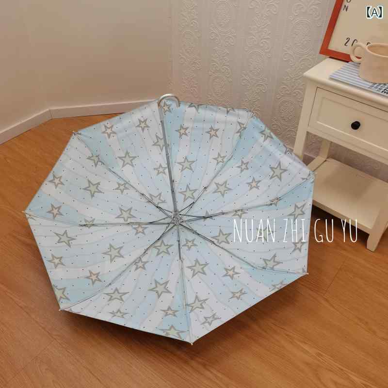マルチ 日傘 便利 スター 傘 レディース 晴 雨 兼用 チタンシルバー 日焼け防止 UV カット 小型 フレッ..
