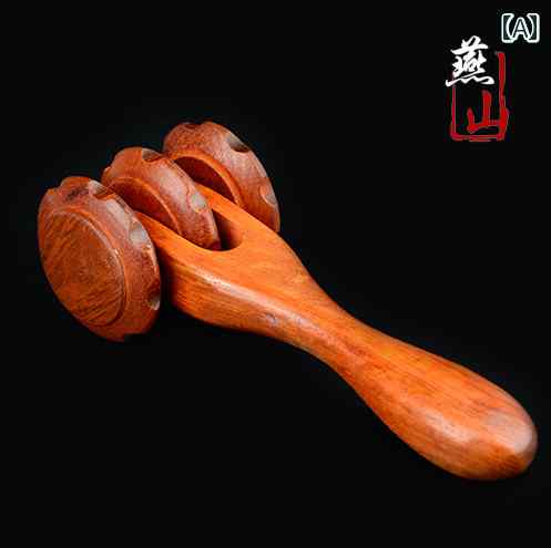 便利な マッサージ ローラー ベトナム 産 ローズウッドの 三輪 ローラー 式 背中 脚 マッサージ スティック 無垢材製 プッシュバック 装置 腹部 押 圧 全身 器