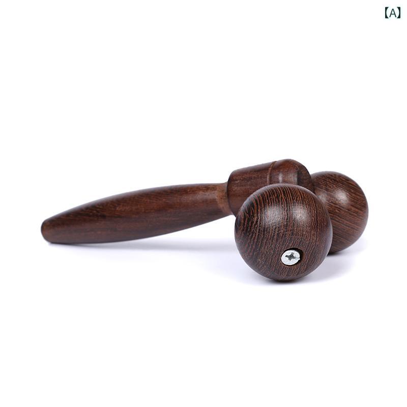 便利な マッサージ ローラー チキンウィング 木製 マッサージ ホイール ローラーマッサージャー 顔 筋 ..