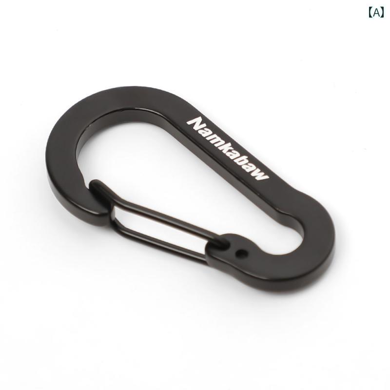 登山 グッズ 防具 5号 ひょうたん型 アルミ 合金 登山用 バックル ミニ 小型 鋼 線 スプリング アウトドア テント キャノピー フック