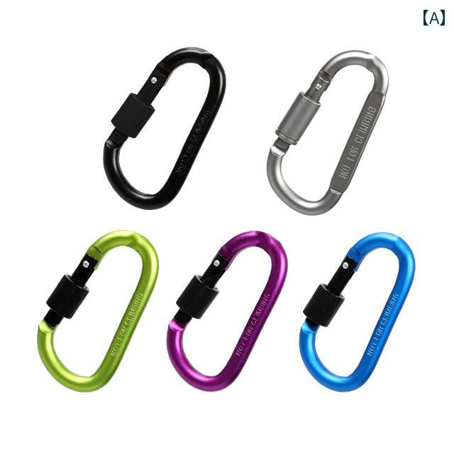 登山 グッズ 防具 5個入り アルミ 合金 カラビナ クリップ ツーリスト フック 釣り用 カ
