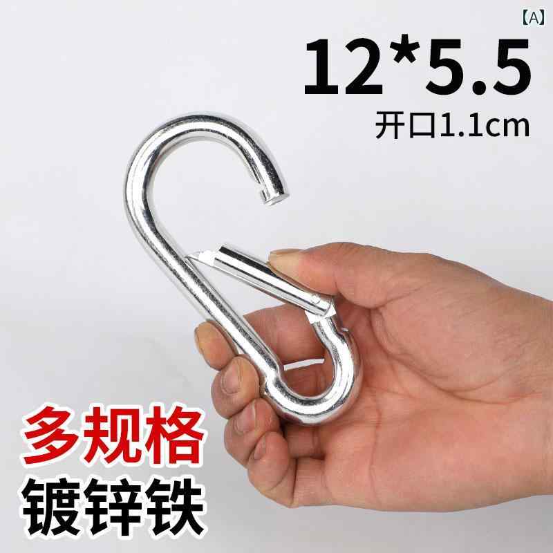 登山 グッズ 防具 特大 12 14 16 18 20 アウトドア 登山用 バックル 鉄 亜鉛 メッキ 安全 フック スプリング