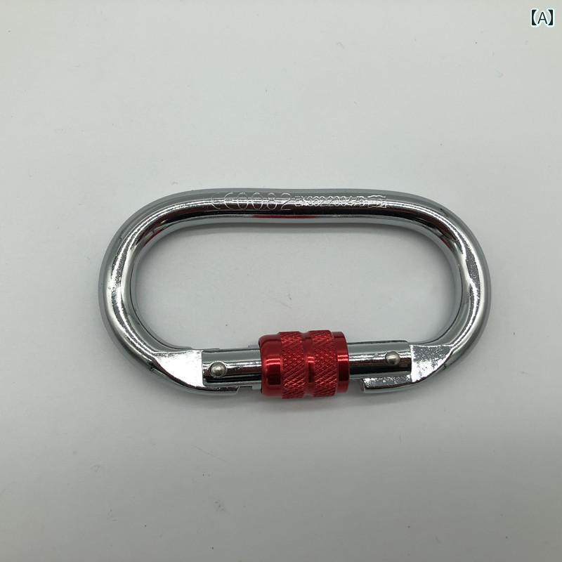 登山 グッズ 防具 空中 ヨガ ハンモック サテン ダンス 活力 ベルト アクセサリー 25 KN オーバル クロームメッキ カラビナ レッド バックル クライミング