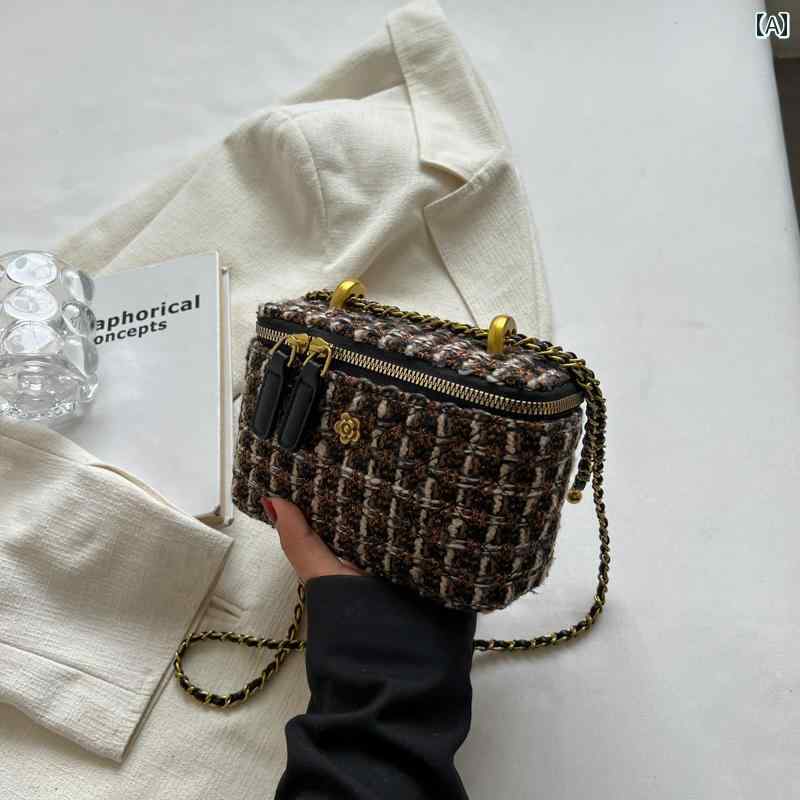 キュート パーティー バッグ Xiaoxiangfeng ウール ミニ チェーン バッグ レディース 2024 ボックス 春夏 クロス ボディバッグ
