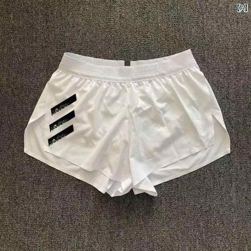 マラソン ウェア フィットネス 裏地 付き フィットネス 陸上 競技 スポーツ プロ トレーニング 速乾 スリーポイント 男女 マラソン 通気性 ランニング ショーツ