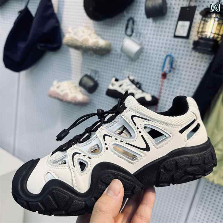 アウトドア シューズ 登山 耐摩耗と 滑り止めを 備えた ゴム 底の メンズ レディースの カップル向け アウトドア ハイキング シューズ カジュアル ストリーム トレーシング