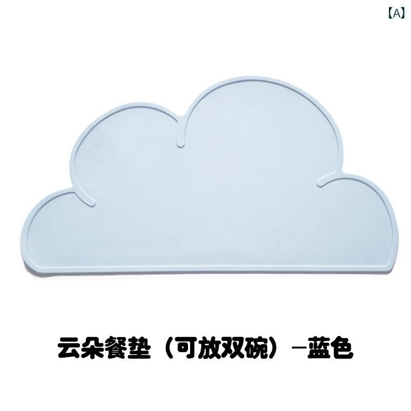 ペット用 マット ペット用 プレースマット シリコン マット 猫用 ボウル 防水 滑り止めお 手入れ 簡単 大きい 雲型 猫 犬用