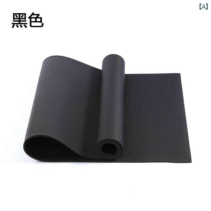 ヨガ マット フィットネス 耐摩耗と 耐久性に 優れた フロッグ マット ブラック 高温高 密度 PVC ヨガ ..