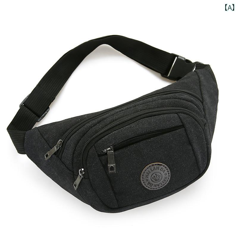 メンズ ウェスト ポーチ バッグ 大容量 ウエスト バッグ メンズ 多機能 大型 韓国 厚手 オックスフォード 布 レジ レディース エクスプレス 防水