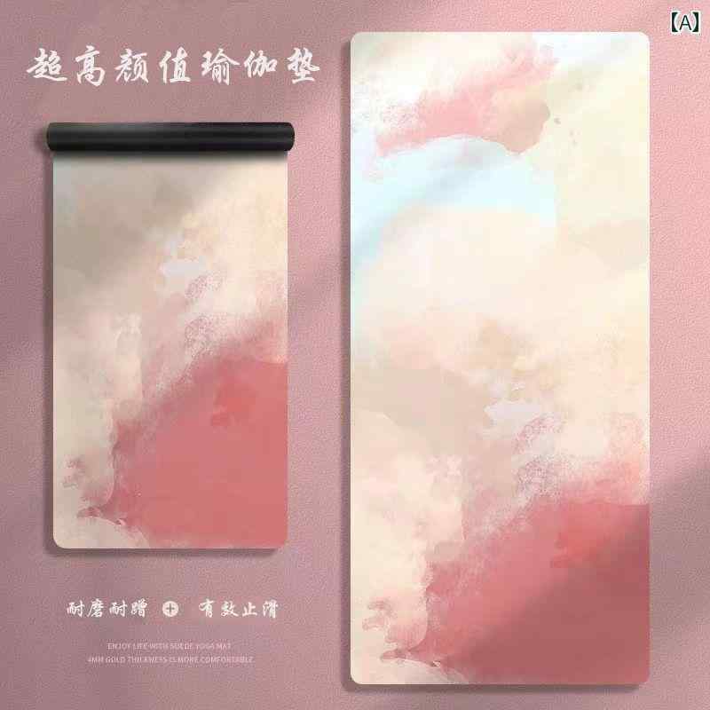 ヨガ マット フィットネス 女の子用 ヨガ マット 厚めの 珪 藻 土 滑り止め ダブル フィットネス 家庭..