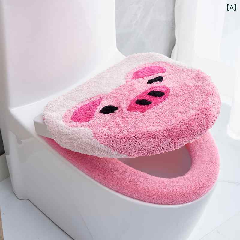 トイレマットカバー トイレ マット 2 点 セット パッド 防水と 暖かい 和風 シート ウォッシャー 3 厚..