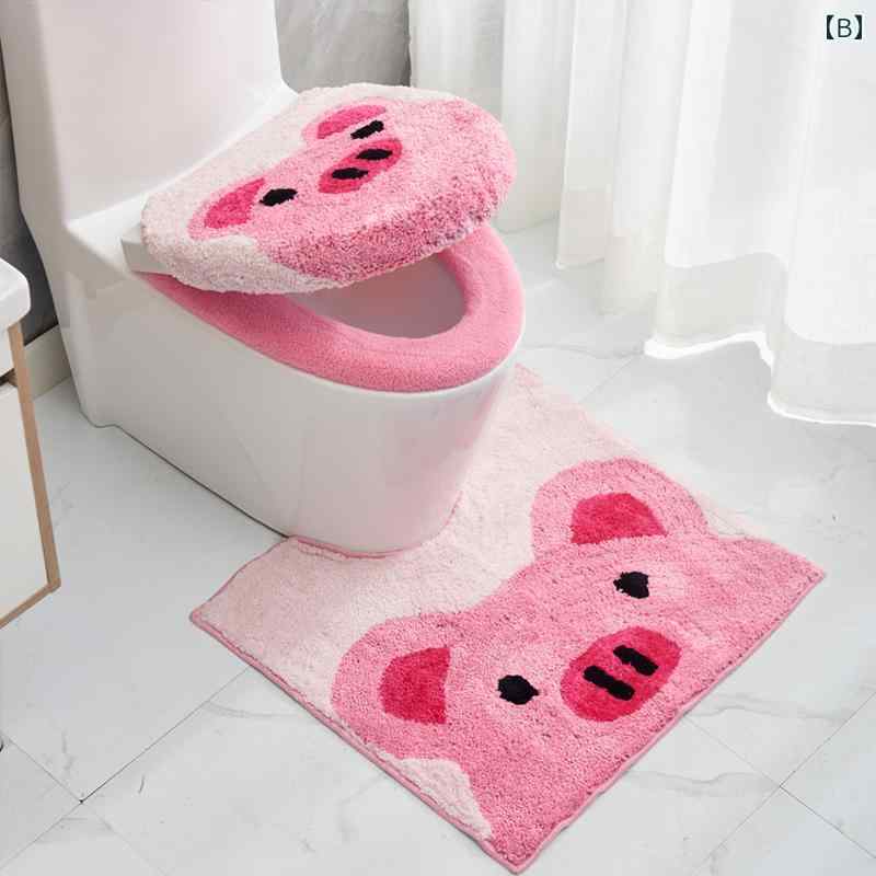 トイレマットカバー トイレ マット 2 点 セット パッド 防水と 暖かい 和風 シート...