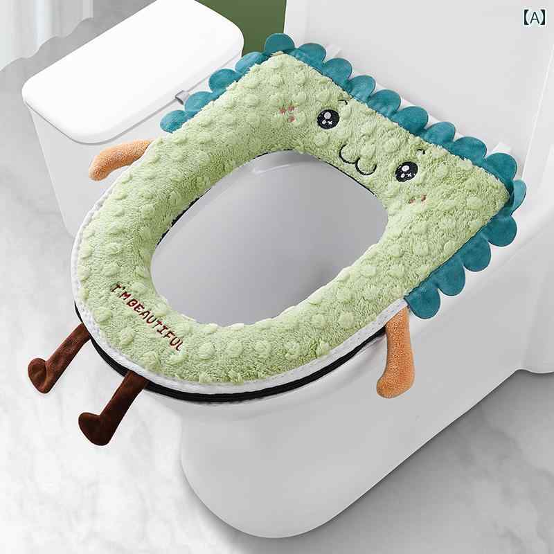 トイレマットカバー 2025年新 トイレ シート クッション ユニバーサル オール シーズン 女の子用 厚手 ..