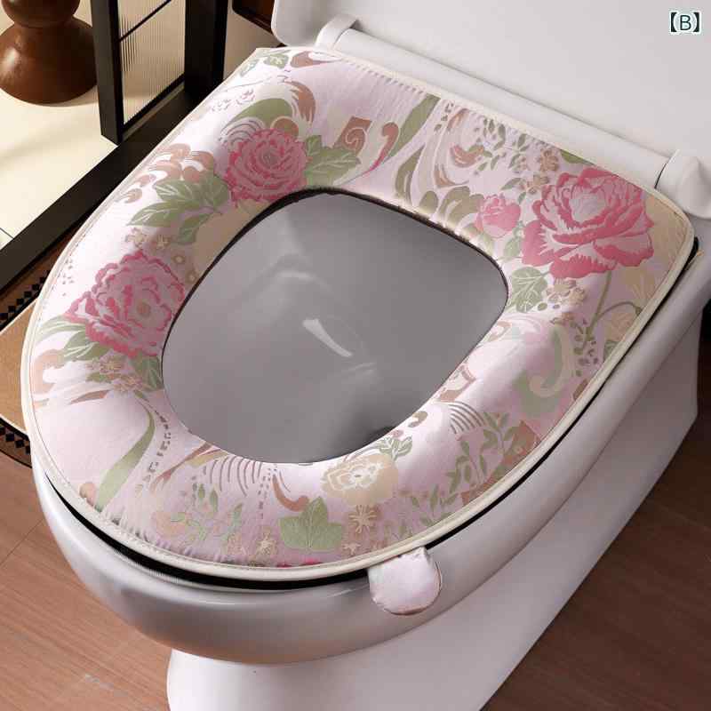 トイレマットカバー ブロケード トイレ マット チャイナ風 ユニバーサルトイレ シ...