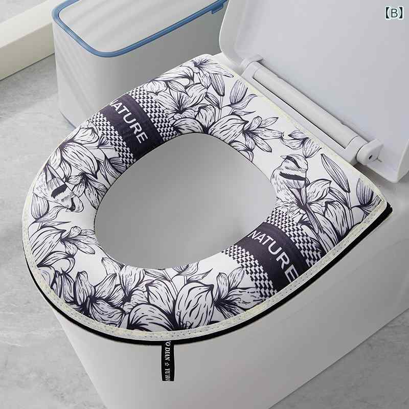 トイレマットカバー トイレ シート クッション 家庭用 秋冬用 厚手 カバーオール ...