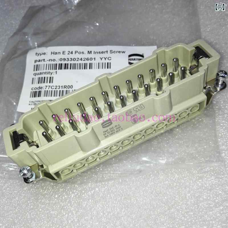 ゲルマニウム アクセアリー HARTING コネクタ 09330242601 男性 インサート 09330242701 女性 ピン HE 024 M / F Harting