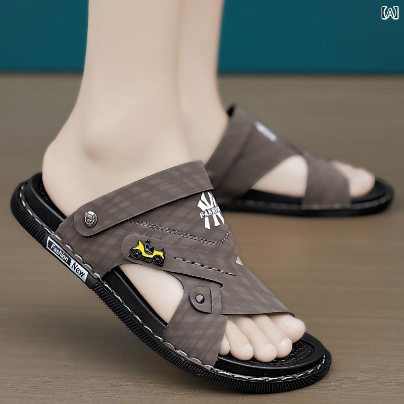 健康サンダル メンズサンダル 夏 2025 両用 運転 厚底 サンダル アウトドア レジャー 滑り止め 耐摩耗 ウェーディング ビーチ シューズ