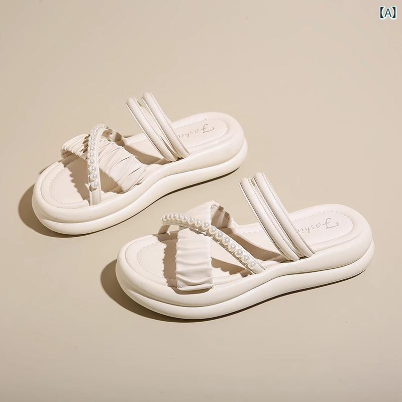 健康サンダル 踏み 心地の 良い レディース サンダル 夏は スカートと 合わせて フェアリー 風 2025年の 2 足 履き ソフト ソール スリッパ