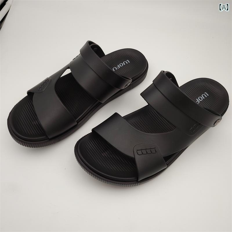 健康サンダル ベトナム ゴム製 夏用 メンズ ウェット ウォーター メンズサンダル 耐摩耗 滑り止め 防臭 靴 1 足と バッグ 2個 付き
