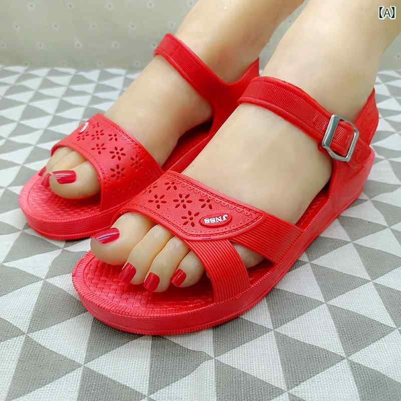 健康サンダル 女性用 夏 サンダル フラット 滑り止め 防水 アウトドア 運転 建設 現場 作業 雨の 日 工場 繊維 ライン 靴